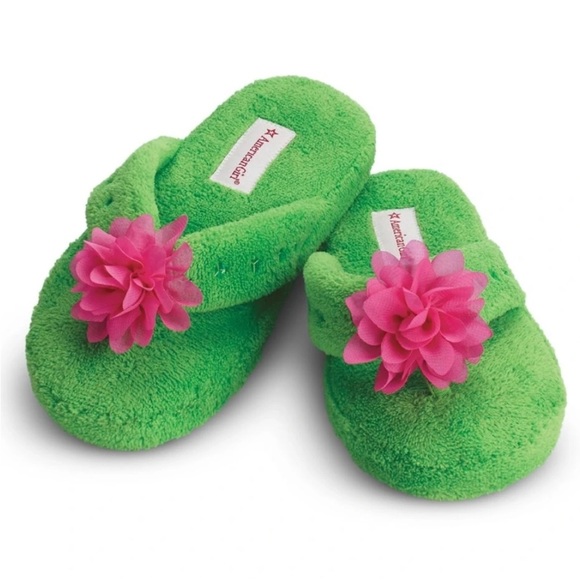 American Girl Lea's Rainforest Slippers For Girls Size M AG NWOT - Picture 1 of 6